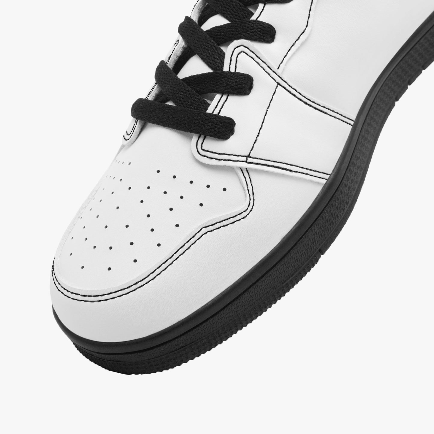 Low-Top Leather Sneakers - Black Sole