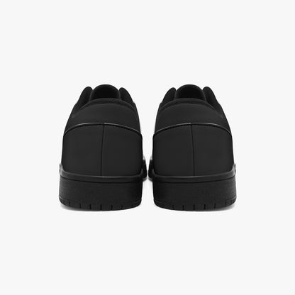 Black Low-Top Leather Sneakers