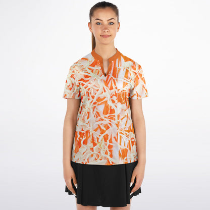 Stand Up Collar Polo Shirt - AOP