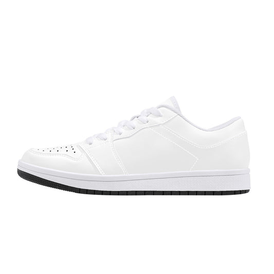 D15 Low-Top Synthetic Leather Sneakers - White