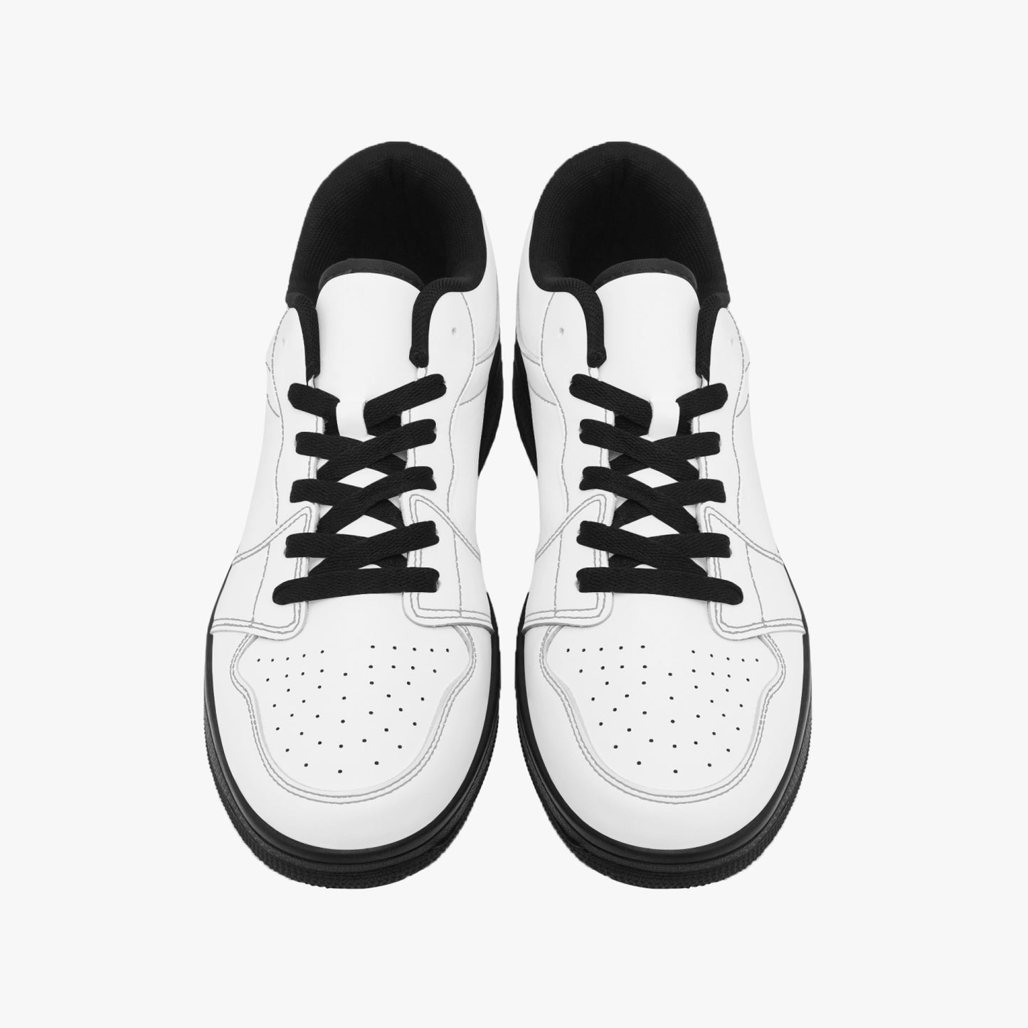 Low-Top Leather Sneakers - Black Sole