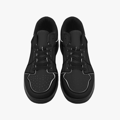 Black Low-Top Leather Sneakers