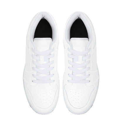 D15 Low-Top Synthetic Leather Sneakers - White