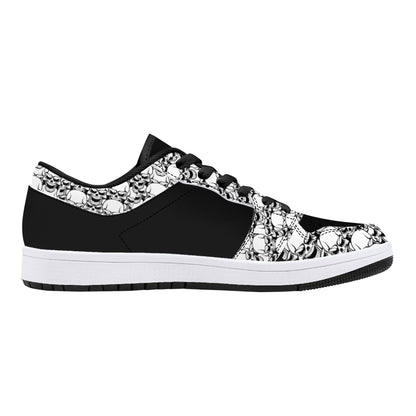 Leather Sneakers-Screaming Skulls