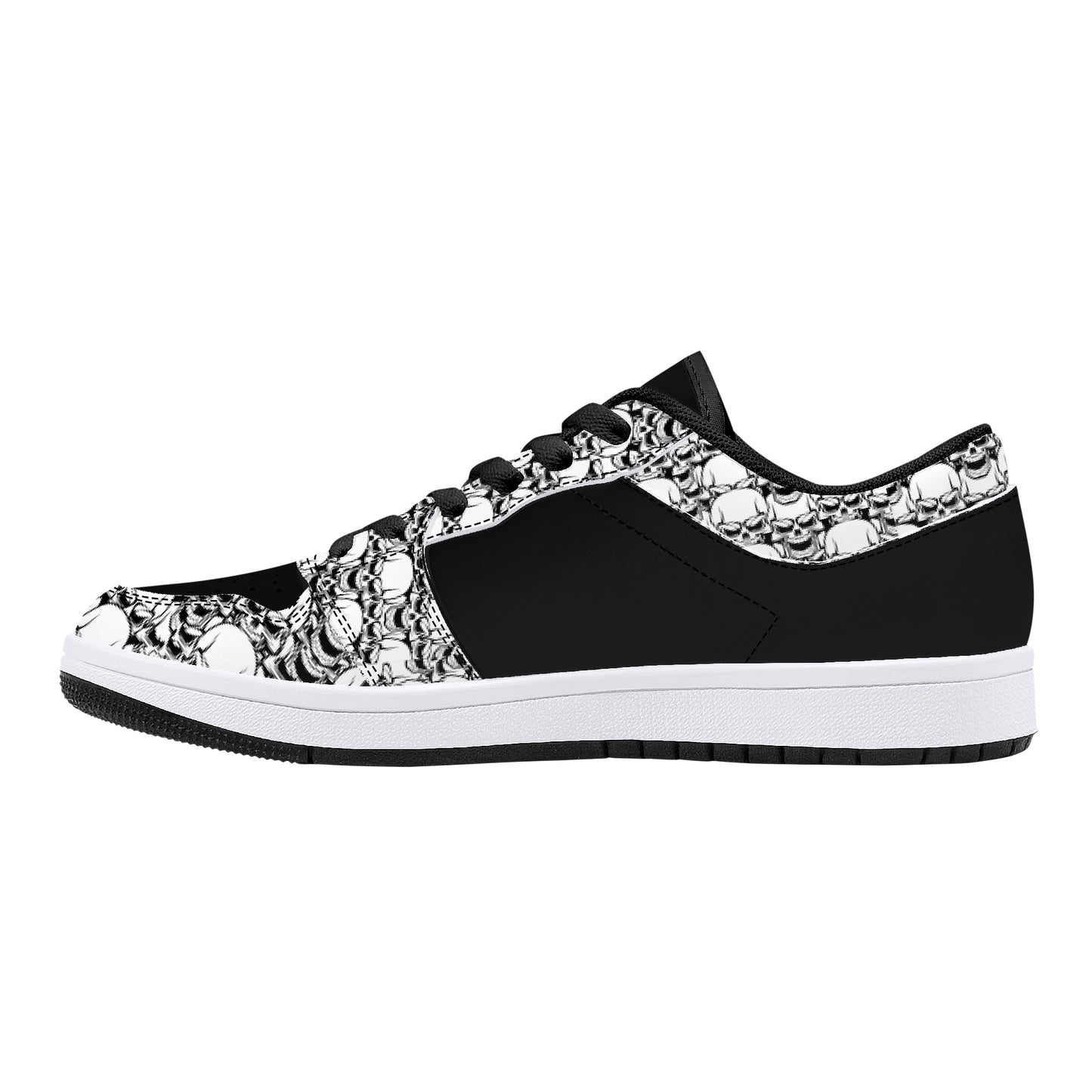 Leather Sneakers-Screaming Skulls